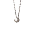 Dainty Moon Necklace - Silver