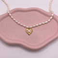 Anita Pearl Heart Necklace