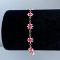 Daisy Bracelet - Pink and Gold