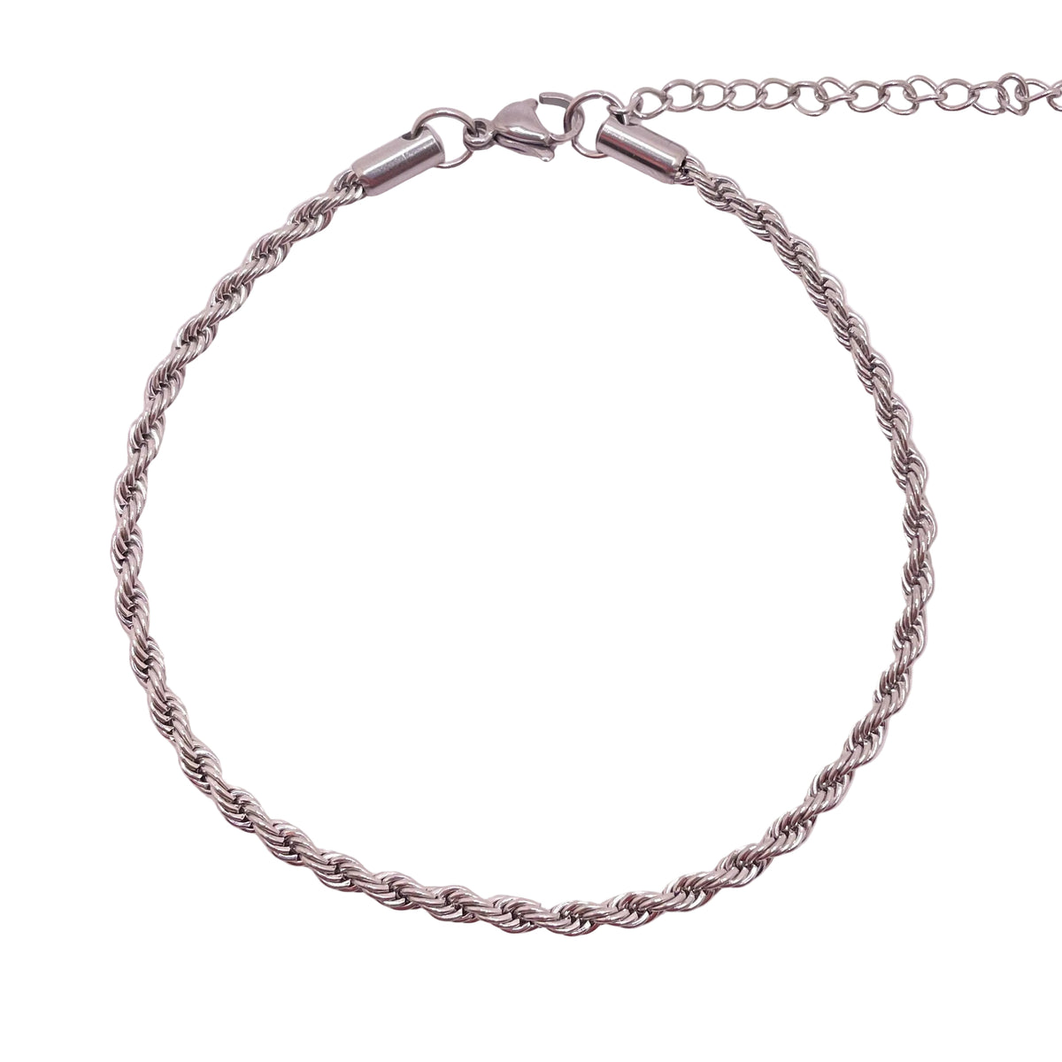 Rope Anklet - Silver