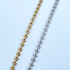 Heart Link Bracelet - Silver