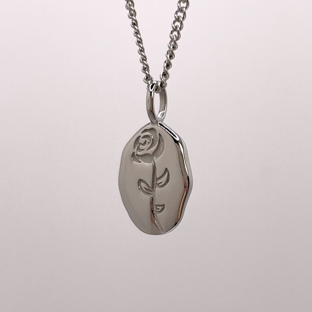 The Rose Necklace - Silver