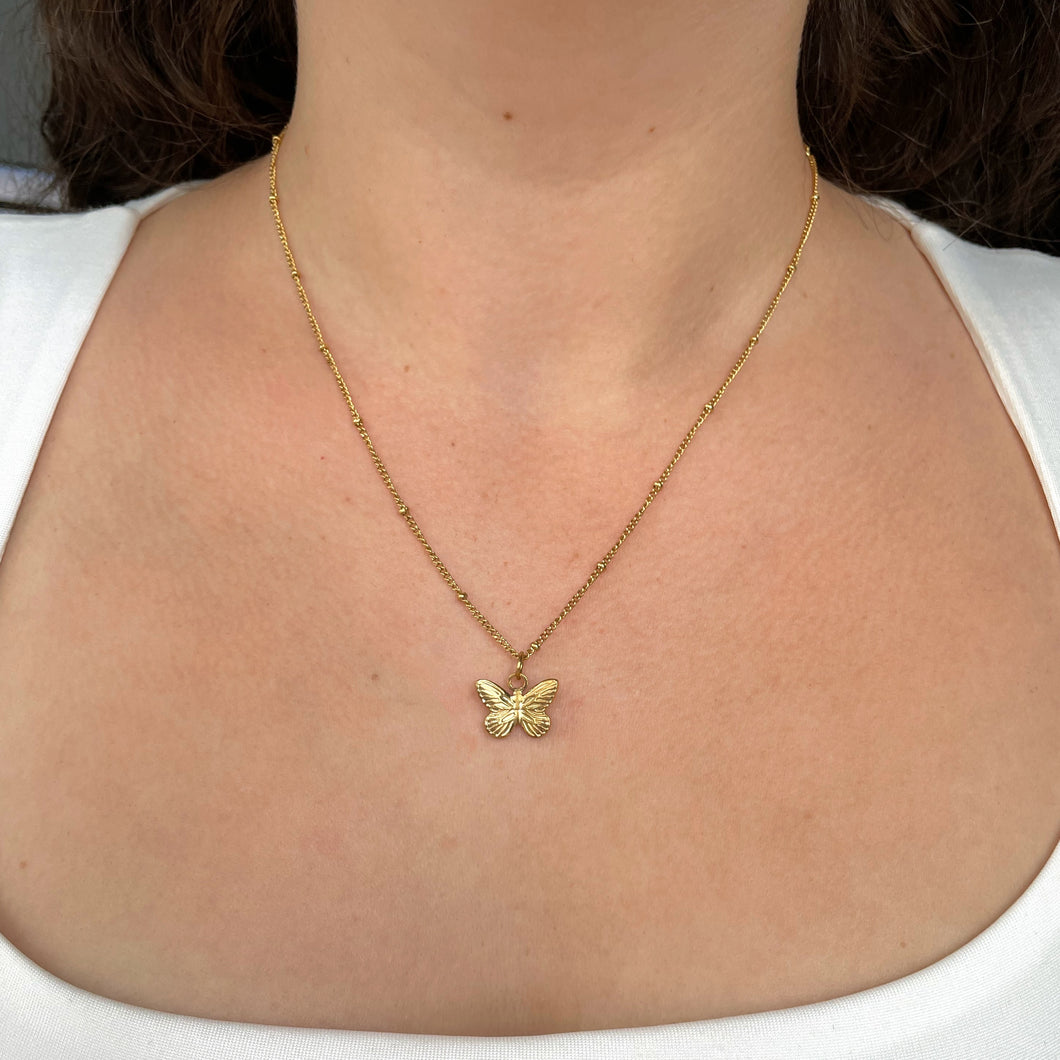 Butterfly Necklace - Gold