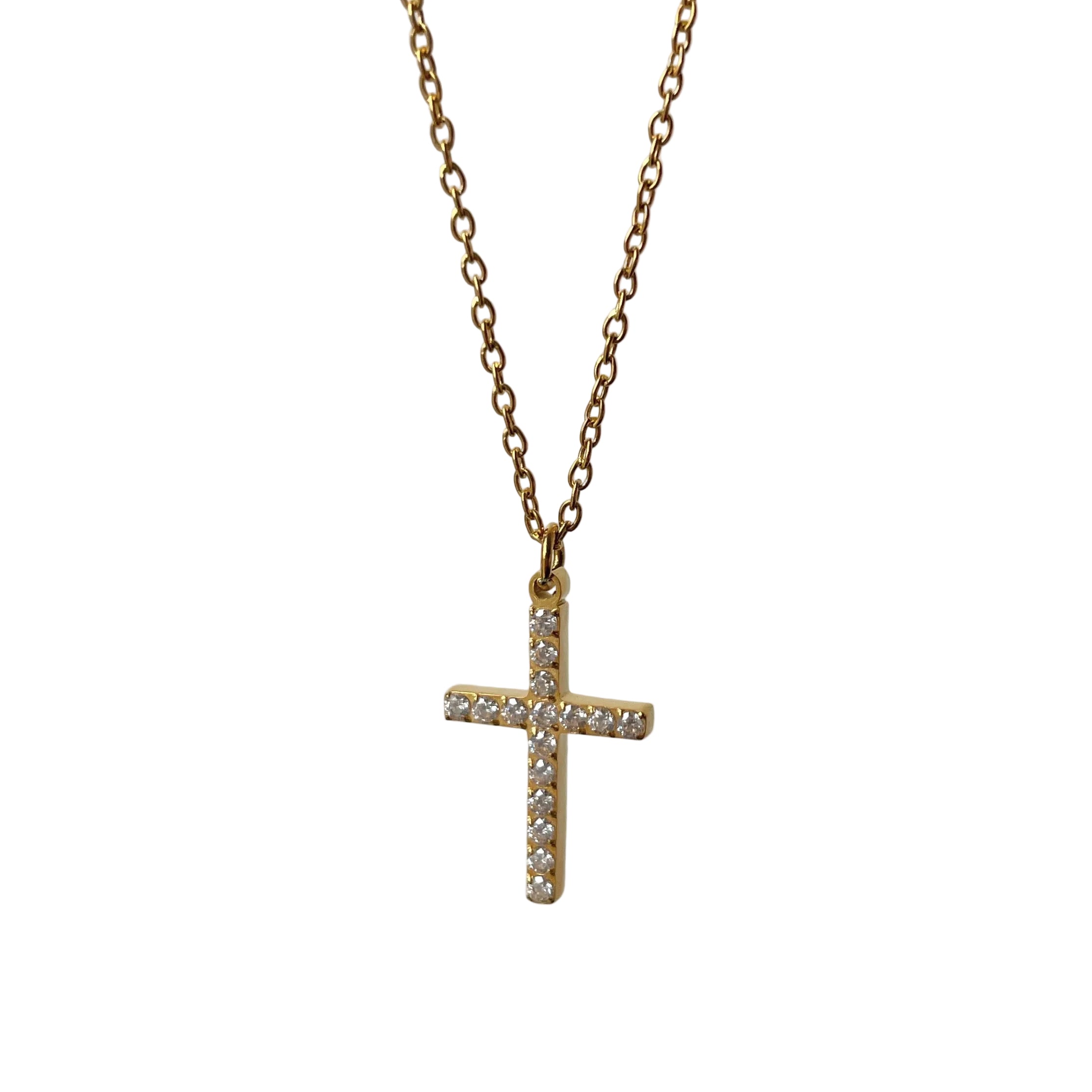 Tanya Cross Necklace - Gold