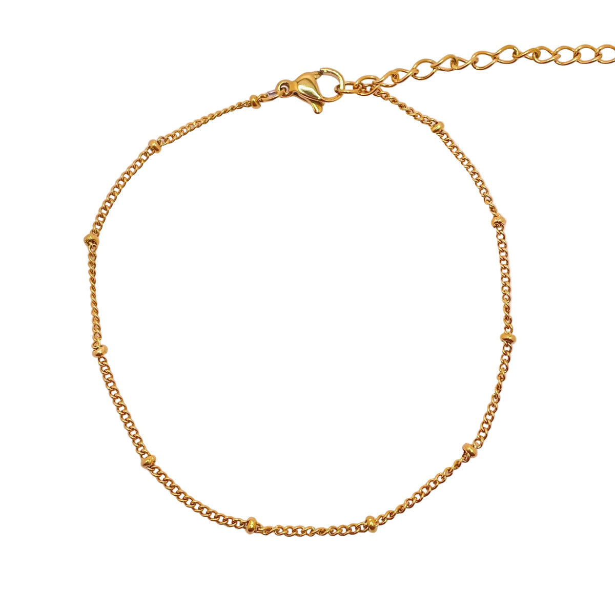 Dainty Dotted Anklet - Gold