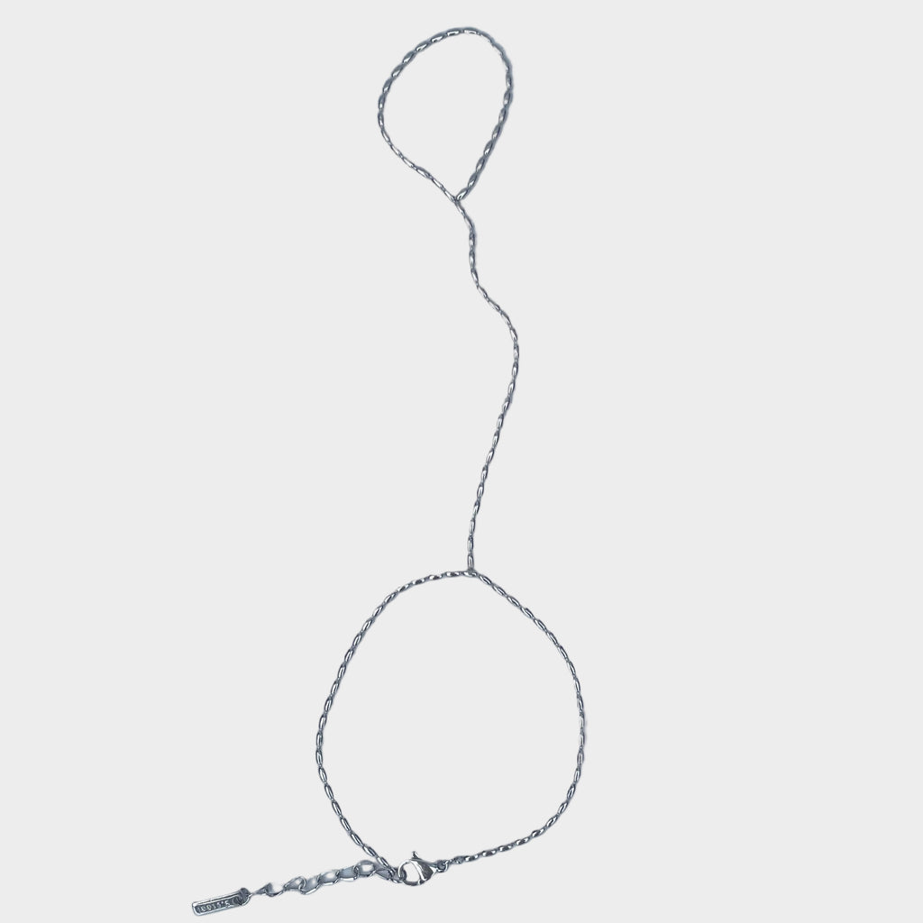 Oval Hand Chain - Silver