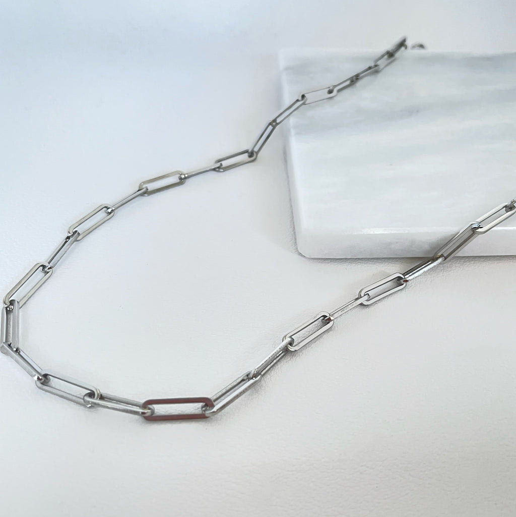 Paperclip Necklace - Silver