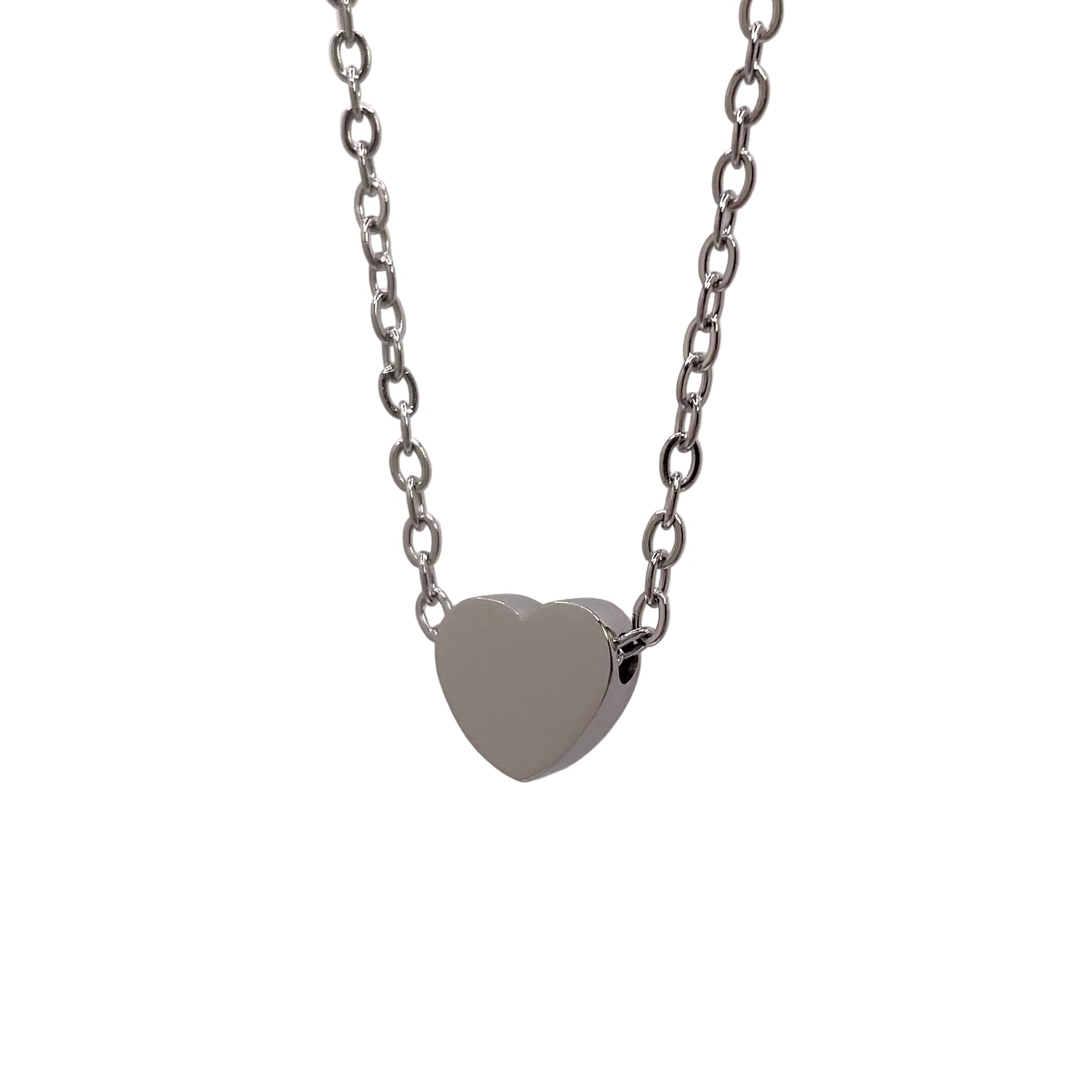 Dainty Heart Necklace - Silver