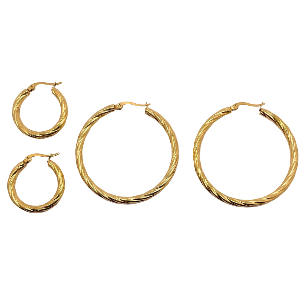 Twisted Hoops - Large