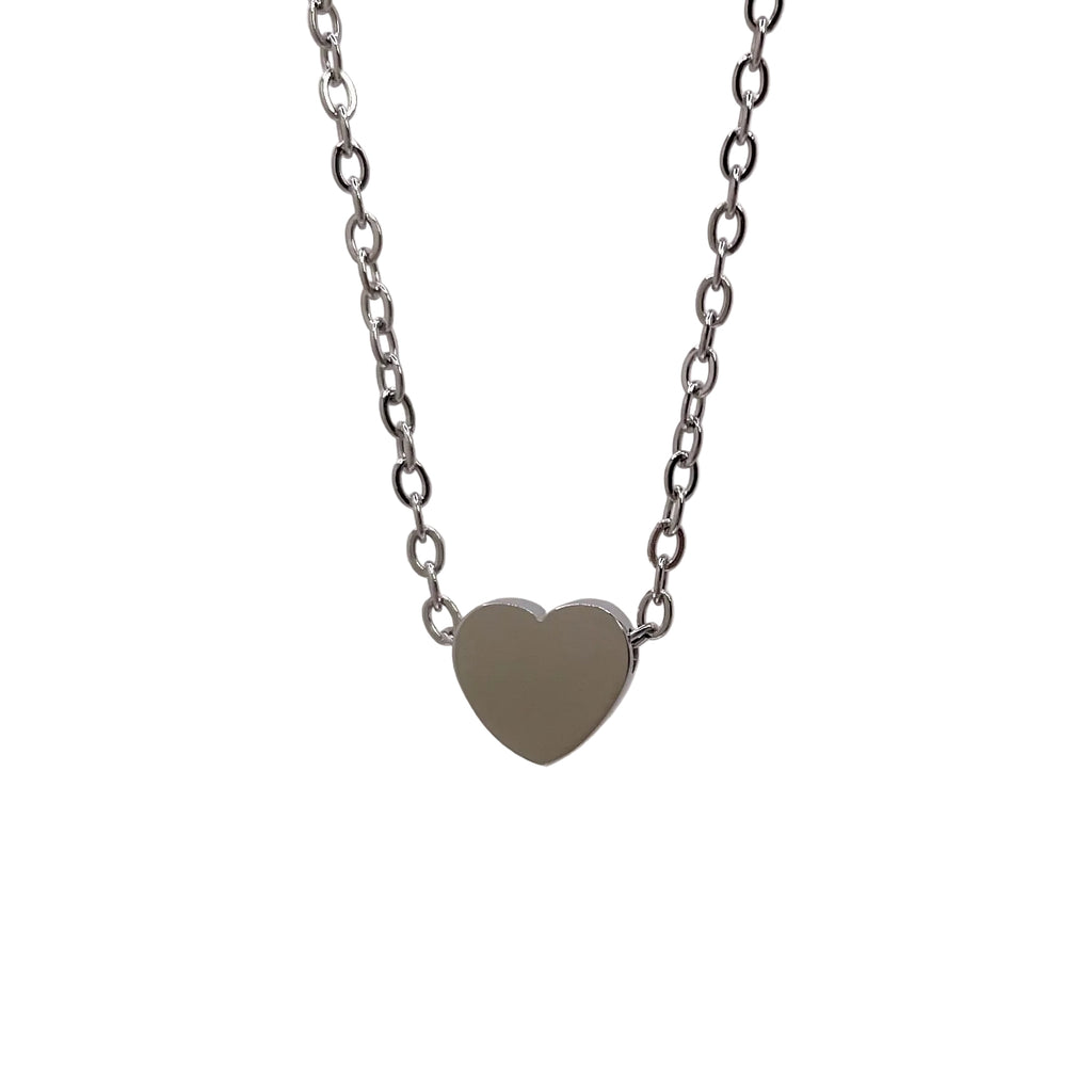 Dainty Heart Necklace - Silver