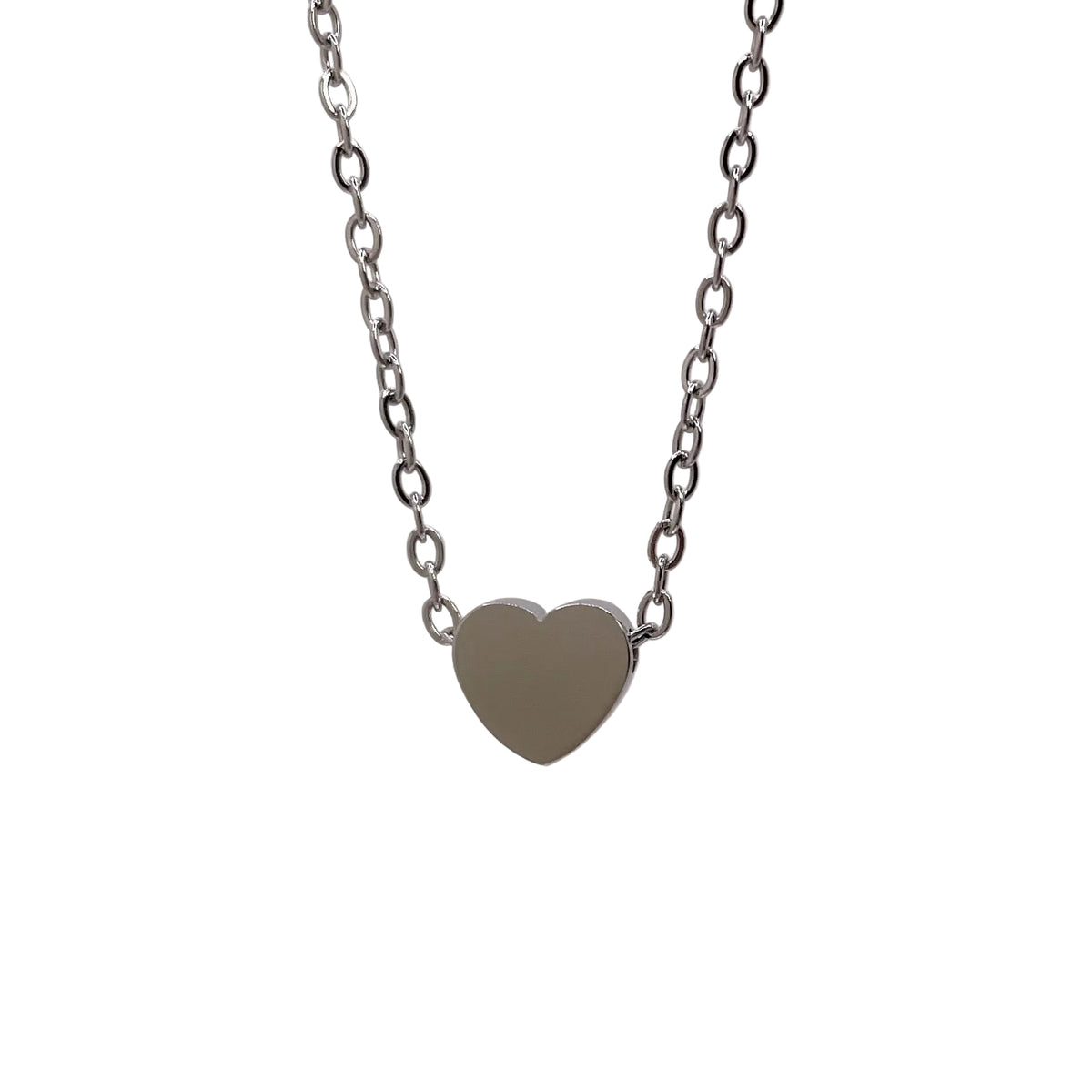 Dainty Heart Necklace - Silver