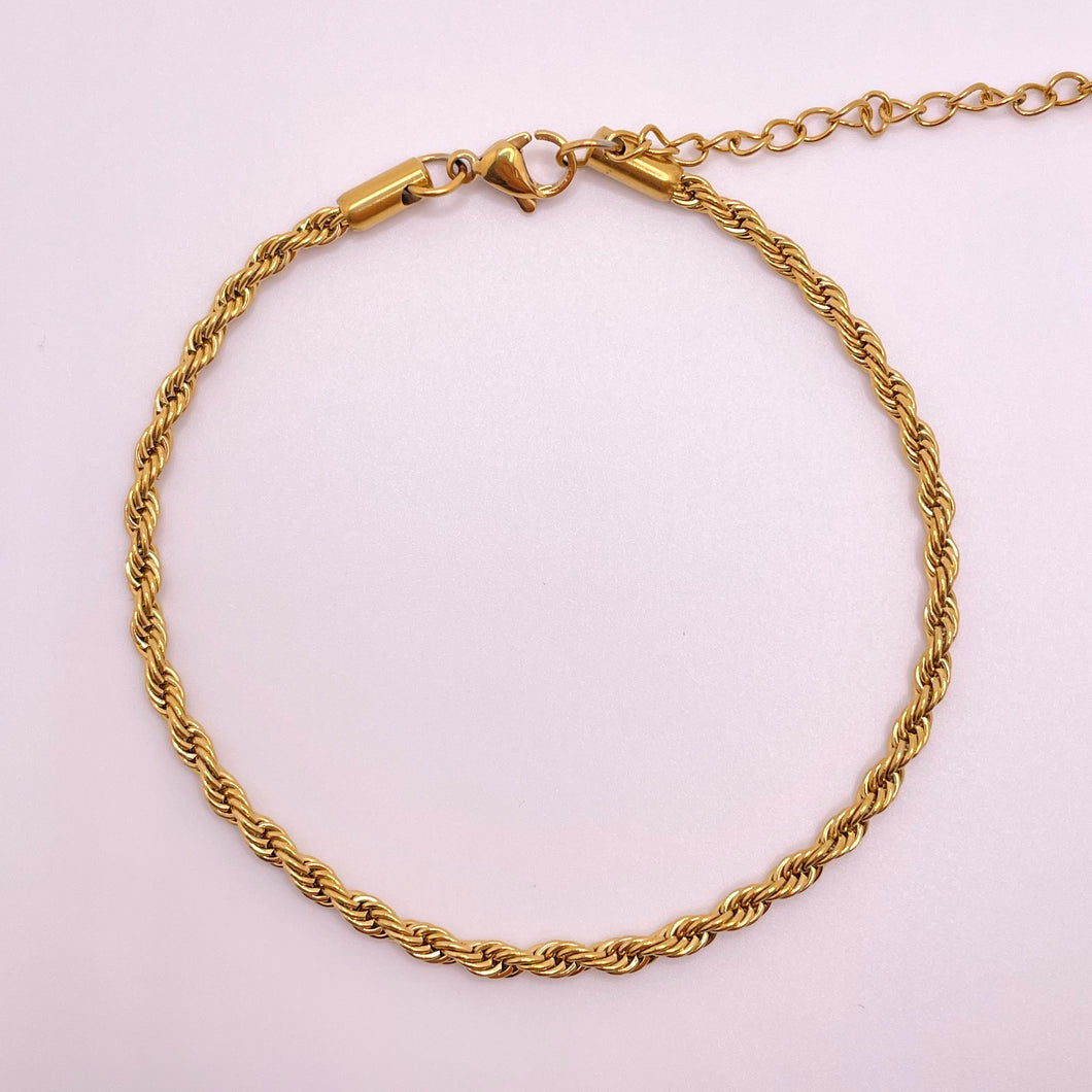 Rope Anklet - Gold