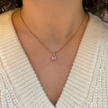 Pink Crystal Drop Necklace
