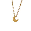 Dainty Moon Necklace - Gold