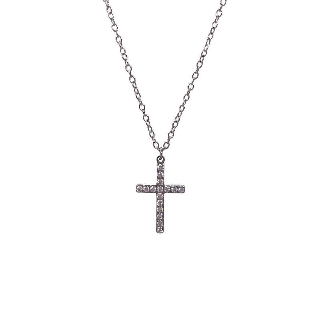 Tanya Cross Necklace - Silver