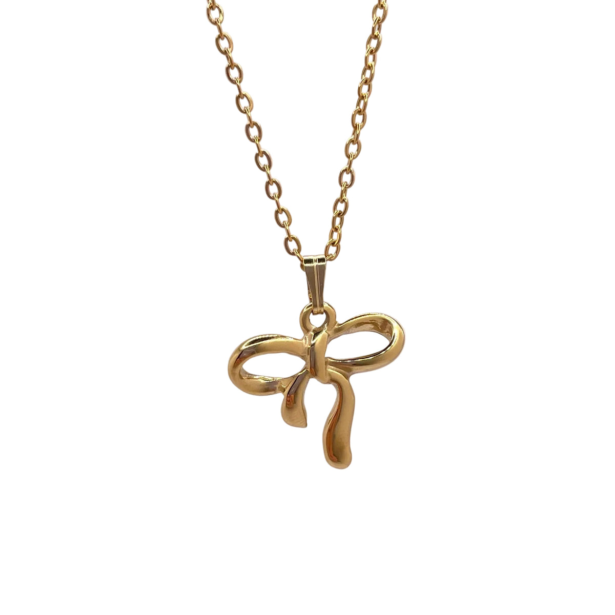 Bella Bow Necklace - Gold