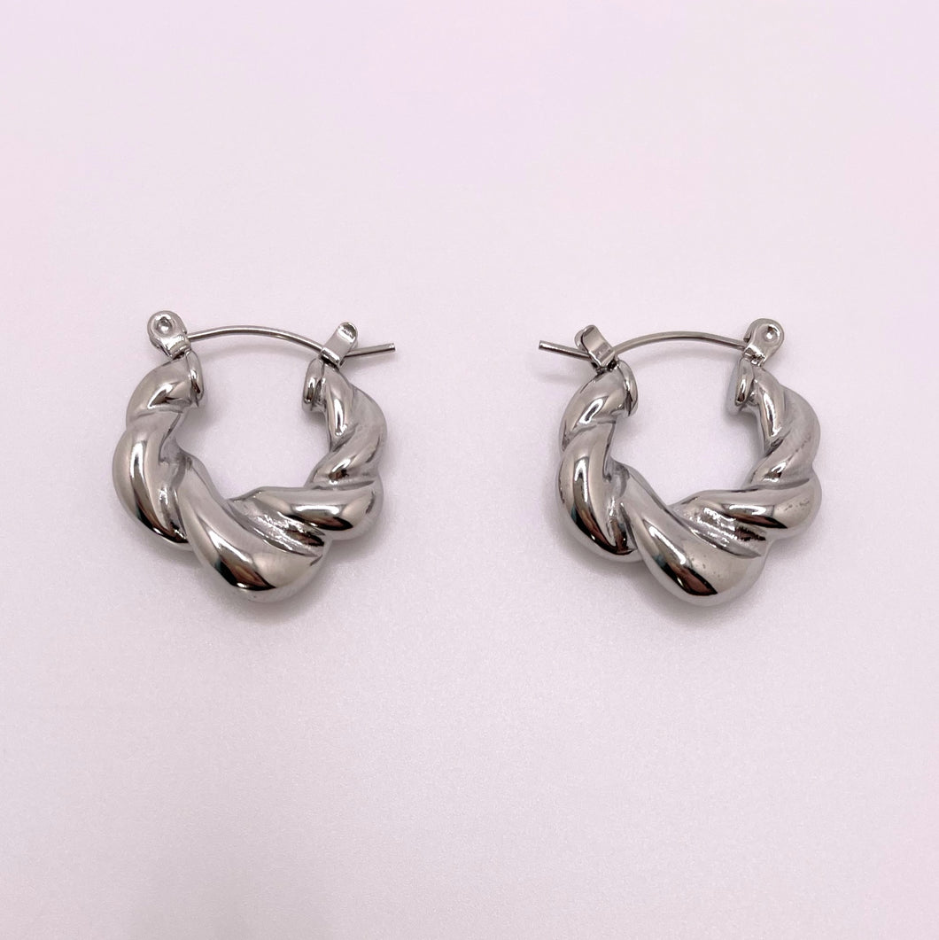 Bold Glamour Hoops - Silver