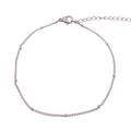 Dainty Dotted Anklet - Silver