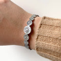 Medallion Bangle - Silver