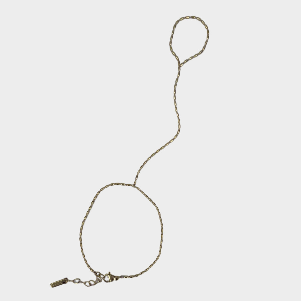 Oval Hand Chain - Gold