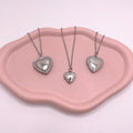 Silver Heart Locket Necklace