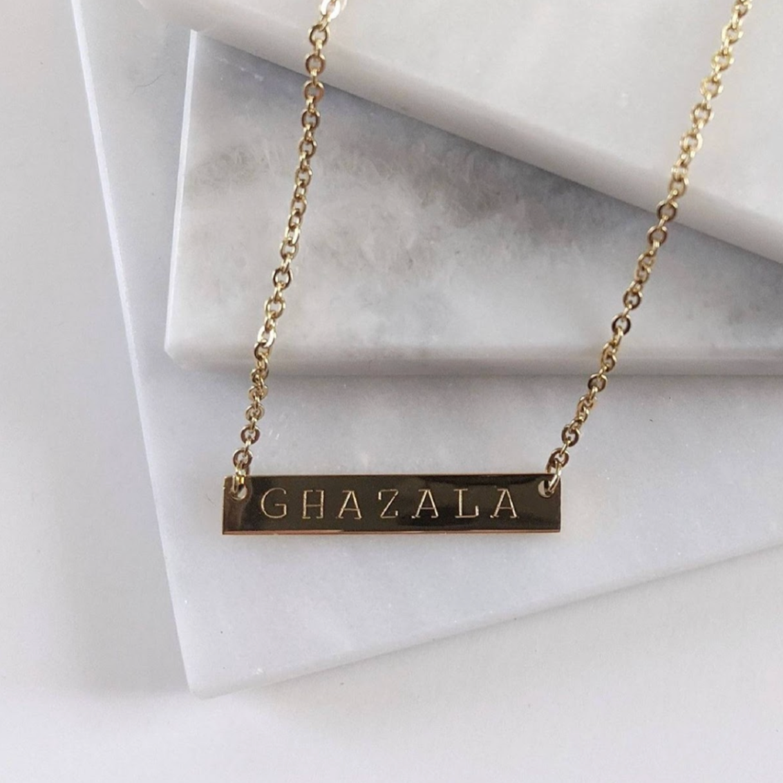 Engravable Bar Necklace