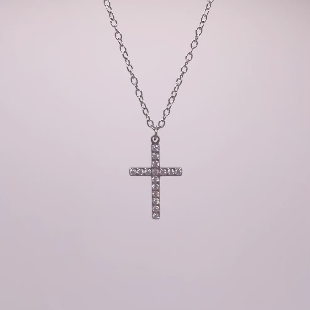 Tanya Cross Necklace - Silver