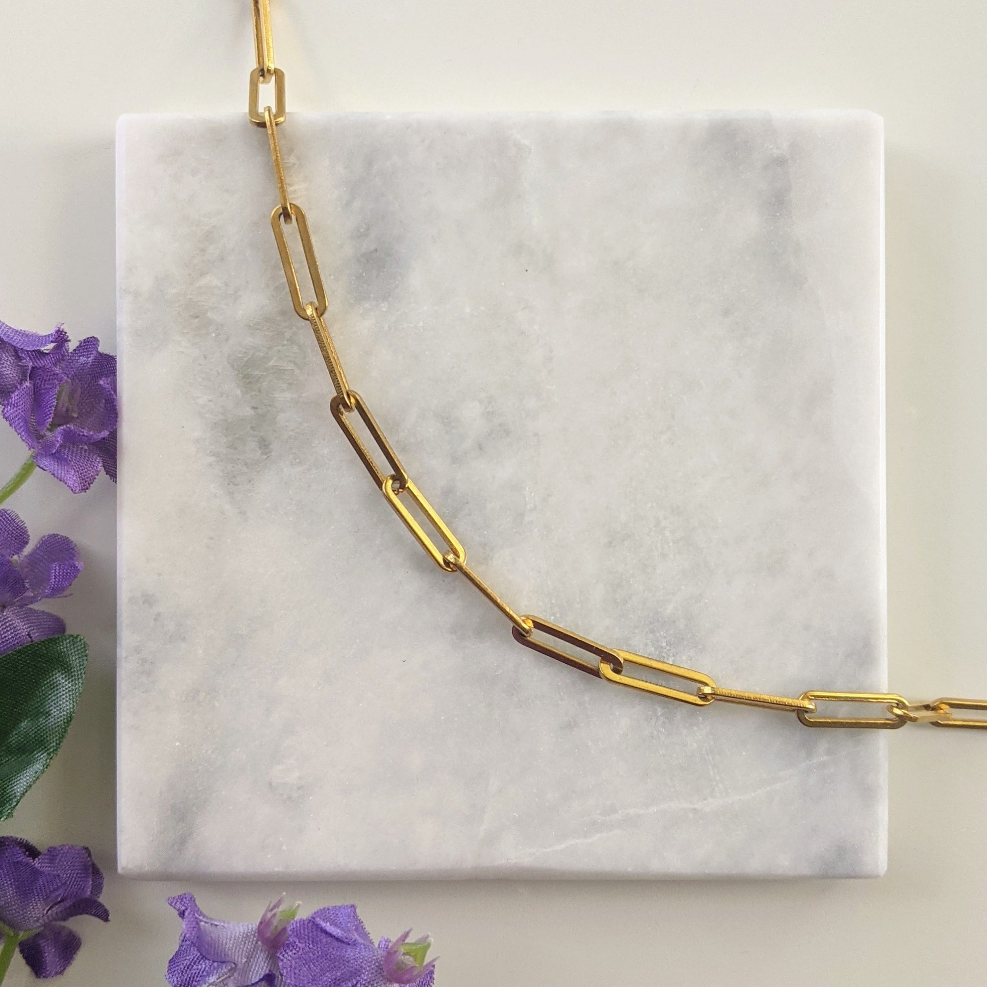 Paperclip Necklace - Gold