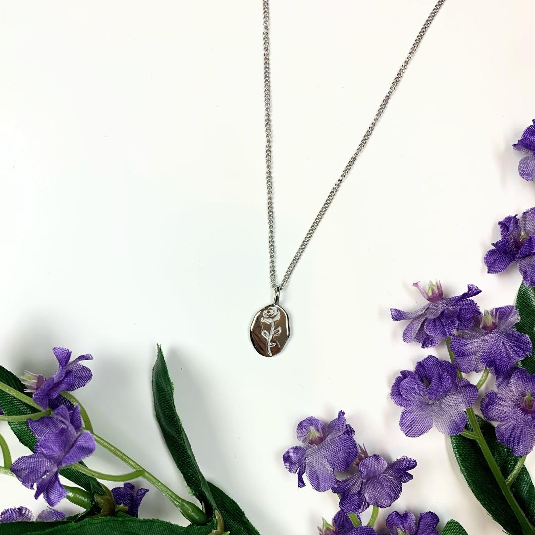 The Rose Necklace - Silver